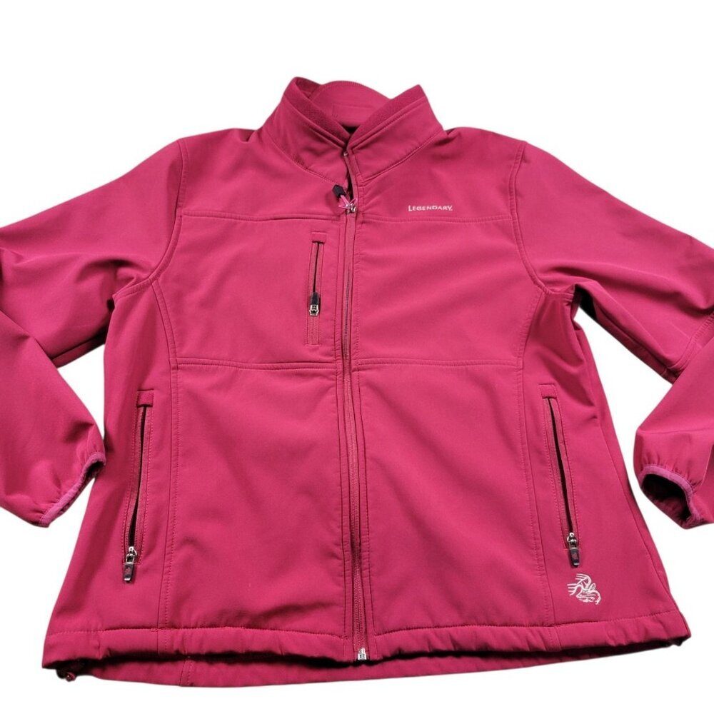 Legendary Whitetails Jacket Women’s XL Pink Fleece Lined Full Zip Outdoors